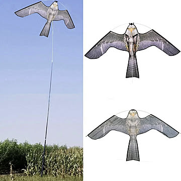 鳥よけ 鷹 タカ 鷲 棒セット 鳥おどし 鳥よけ凧 ワシ 猛禽類 吊り下げ ベランダ 玄関 ハト避け 予防 畑 バード  防鳥 カラス対策 からすよけ