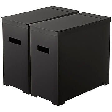 【YAMAZAKI/山崎実業】スリム下蓋付きゴミ箱 タワー 2個組 tower