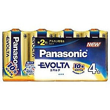 パナソニック Panasonic EVOLTA エボルタ 単2形 アルカリ乾電池 4本パック  LR14EJ/4SW 管理No. 4984824811331