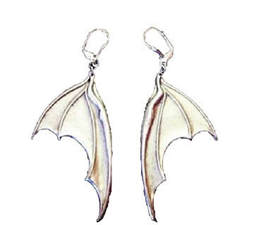 ウィング 羽根 デビル 両耳 ピアス 2個 蝙蝠 ヴァンパイア コウモリ バッド ステンレス ピアス レディース 男女兼用 可愛いピアス ごついピアス