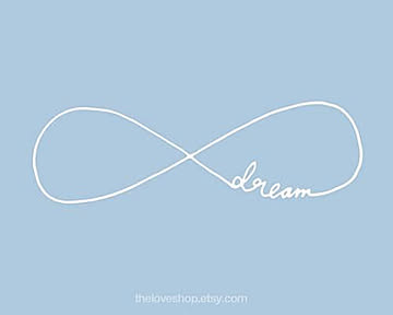 THE LOVE SHOP | DREAM FOREVER - INFINITY | A3 アートプリント/ポスター (French Blue and White)