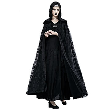 コスプレ 衣装 女性 黒ローブ 魔女 フード付き ドレス 羽織り 大人女性用 コスプレ衣装 コスチューム ハロウィン オズの魔法使い風 死神 ウィッチ 悪魔
