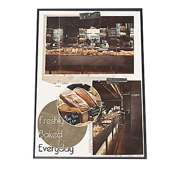 カフェ&パン ポスター 選べるサイズ＆用紙(各種A4〜A0 B3〜B0）フード【fg-poster-6】