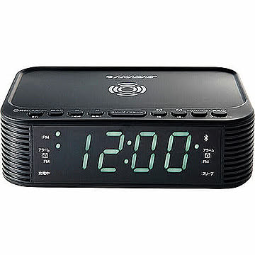 ANABAS ワイヤレススマホ充電 クロックラジオ K20707920 管理No. 4518351002193