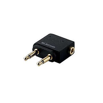 エレコム φ3.5mmデュアルジャック変換アダプタ MPA-T35DSADBK 管理No. 4953103278608