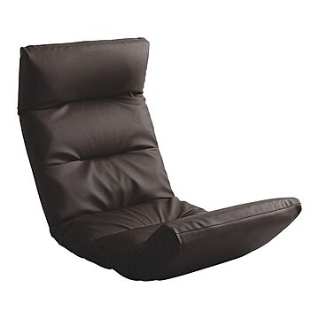 ホームテイスト リクライニング座椅子 14段階調節ギア Moln-モルン- Up type PVCブラウン