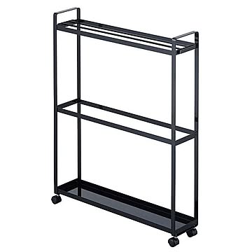 タワー バスタオルハンガー 収納付き ブラック