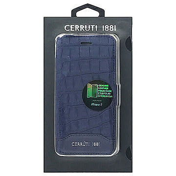 CERRUTI Crocodile Print Leather -Booktype Case - Navy CEFLBKP7MCNA 管理No. 4526397956608