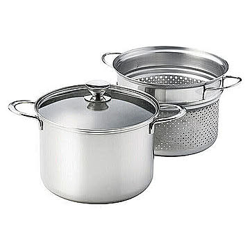 三層鋼パスタポット22cm M80807324 管理No. 4941017270061