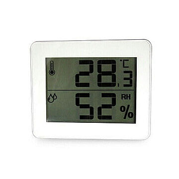 YAZAWA　デジタル温湿度計 ホワイト　DO01WH 管理No. 4966307271030