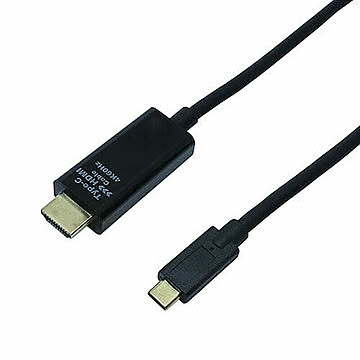 ミヨシ USB Type-C HDMI2.0変換ケーブル 2m ブラック USB-CHDA2/BK 管理No. 4951241145813