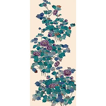 紫牡丹　murasaki botan　|　いろはな　irohana　ふすま用リメイクシール