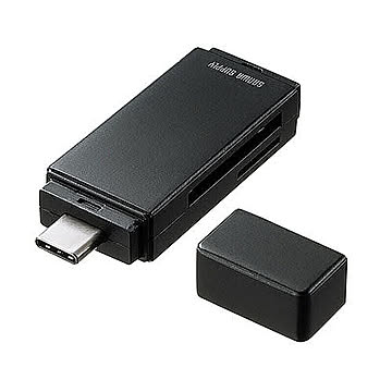 サンワサプライ Type-C　SD+microSDカードリーダー ADR-3TCMS9BK 管理No. 4969887539873