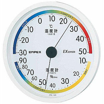 EMPEX 温度・湿度計 エスパス 温度・湿度計 壁掛用 TM-2331 ホワイト 管理No. 4961386233108