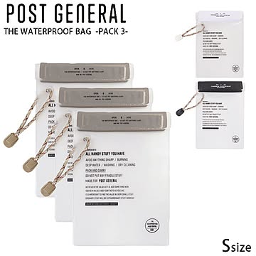 防水ケース スマホ Sサイズ 3枚セット POST GENERAL THE WATERPROOF BAG S PACK3