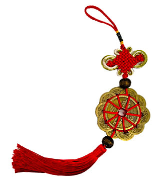 中国結 運気好転祈願十二方位牌 ふさ 運気上昇 風水 開運祈願 壁掛け 風水アイテム