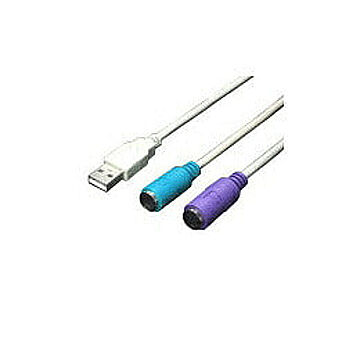 変換名人　USB-PS2変換(2分岐)　USB-PS2 管理No. 4571284889156