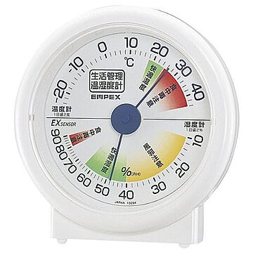 EMPEX 生活管理 温度・湿度計 卓上用 TM-2401 ホワイト 管理No. 4961386240106