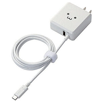 エレコム スマートフォン/タブレット用AC充電器/ MPA-ACCFW154WF 管理No. 4953103333116
