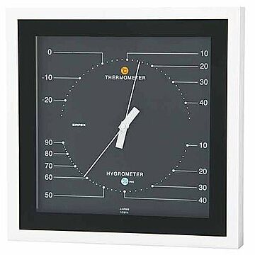 EMPEX 温度・湿度計 MONO 温度・湿度計 置き掛け兼用 MN-4832 ブラック 管理No. 4961386483206