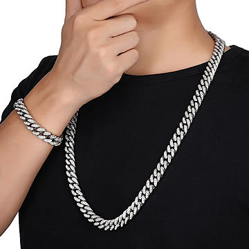 ジルコニア ネックレス ゴールド シルバー メンズ レディース 男女兼用 ジュエリー HIPHOP アクセサリー ヒップホップ系 ストリート系 B系 オラオラ プレゼント ギフト