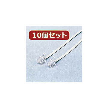 10個セット エレコム スリムモジュラケーブル(白) MJ-15WHX10 管理No. 4589452963652