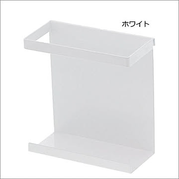 山崎実業 tower 自立式メッシュパネル用 ラップホルダー ホワイト