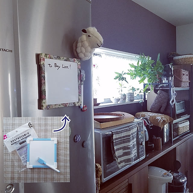Kitchen,ダイソー,マステリメイク,マスキングテープ,ホワイトボード,買い物リスト 325unの部屋