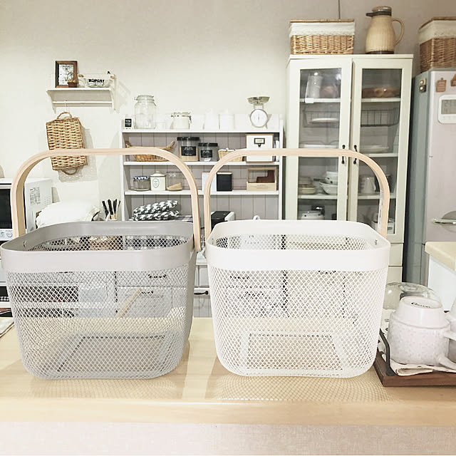 IKEAのかご,いつもいいねやコメありがとうございます♡,シンプルな暮らし,最近買った物,建売住宅だけど可愛くしたい！,ナチュラル,Kitchen,IKEA,リーサトルプ asami.の部屋