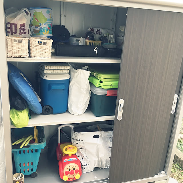 IKEA,クーラーボックス,おりたたみイス,おりたたみテーブル,高圧洗浄機,遊び道具,プール,テント,いいね押し逃げすみません^^;,こどもと暮らす,収納,白がすき,記録用☺︎,物置,茶色もすき,RCに感謝♡,家族6人,RCの出逢いに感謝♡,子ども４人,いいね！ありがとうございます◡̈♥︎,Bedroom 823smileの部屋