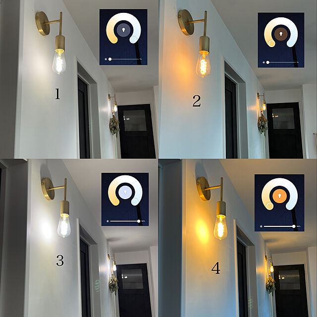 エジソン電球,エジソンバルブ,スマート電球,ブラケットライト,スマート家電,カフェ風,お気に入り,注文住宅,廊下,LEDスマート電球,On Walls sugar111の部屋