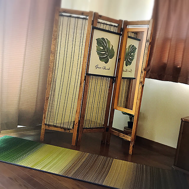 Bedroom,ヒコラー,畳ヨガ,イケヒコ・モニター,い草,DIY,すだれリメイク cocoa.の部屋