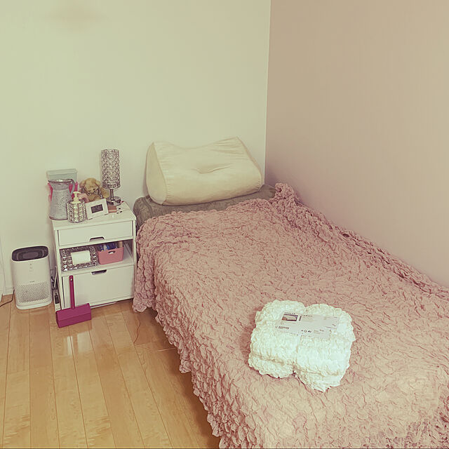 オフェーリア,IKEA,昭和な家リフォーム,ピンク×ホワイト,ピンク×グレー,Bedroom,夏の模様替え ascの部屋