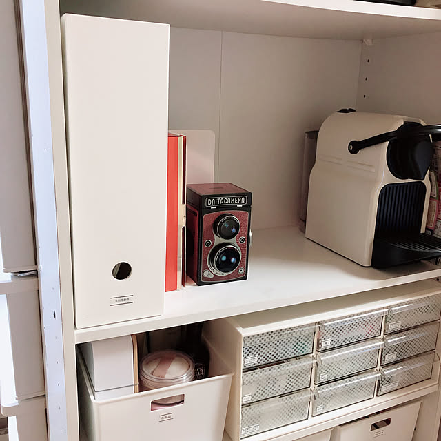 コットン収納,カメラ缶チョコ,カメラ缶,カルディ,収納,カラーボックス,ニトリ,My Shelf cherryの部屋