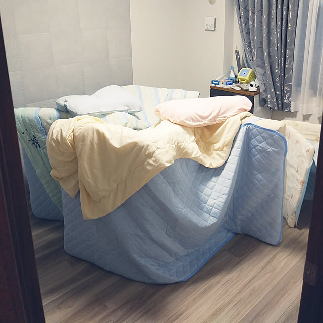 Bedroom,ルーティーン,エコカラット,ムアツふとん,昭和西川,スリープスパ,ふとん派,アリエール　ダニよけプラス jpmumの部屋