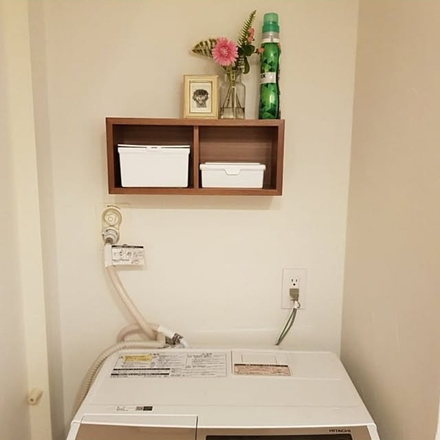 Bathroom,洗濯機周り,無印良品 壁に付けられる家具,絵のある暮らし,洗剤収納,アート,絵のある生活,洗濯機まわりの収納,無印良品,マンションインテリア,マンション暮らし,ブルーミーライフ,セリア,洗剤置き場,洗剤ケース,ワンアクション収納,花のある暮らし,絵のある空間,無印良品 収納,ペンキ塗りしようかな,ドラム式洗濯機 AZUの部屋