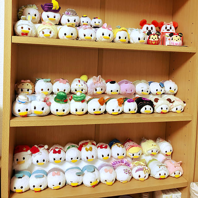 ドナルド＆デイジー,ツムツムぬいぐるみ,ツムツム収納,My Shelf satonoriの部屋