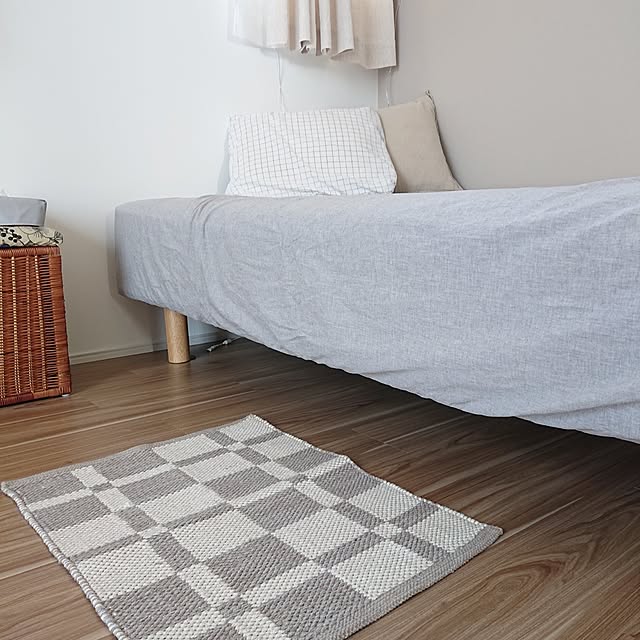 Bedroom,ナチュラル,リノベーション,北欧,セルフリフォーム,ナチュラルカラー,ミニマリストに憧れて,インテリア開拓中,義実家暮らし,無印良品,シンプル,ラグ,IDEE,春夏仕様 otokiの部屋