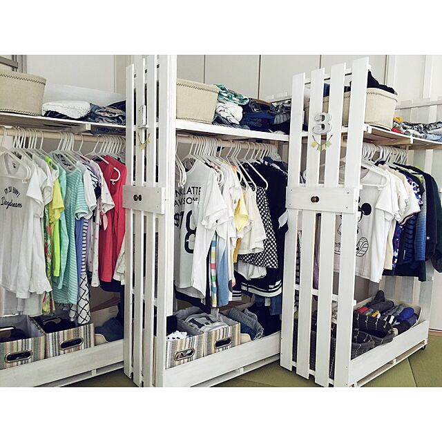 My Shelf,すのこ棚,すのこリメイク,すのこ,収納アイデア,DIY,子供服収納,収納できる衣類収納,衣類収納,DIY棚 emimekkoの部屋