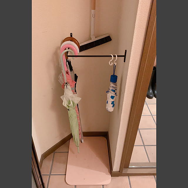 シンプル,プチDIY,築40年,DIY,手作り,プチリメイク,Entrance,コーナーバー,アイアン,アイアンバー Leeeの部屋