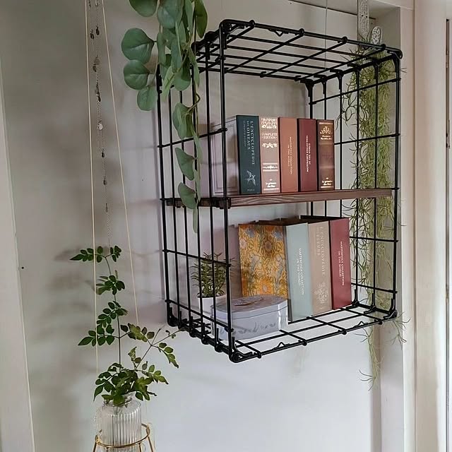 My Shelf,IKEA,雑貨,飾り棚,DIY,百均,小物入れ,感謝,ありがとうございます,IKEAの棚,植物のある暮らし,フェイクグリーンのある暮らし,棚を吊るす,吊るす,壁に釘を使わない,グリーンのある暮らし,閲覧ありがとうございます,励みになります,いいねフォローありがとうございます,ティーライトホルダー mori_6_12の部屋