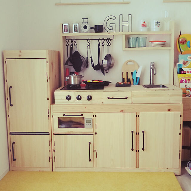 IKEA,DIY,セリア,100均,Overview,子供部屋,ままごとキッチン,お店屋さんカウンター kinoko17の部屋
