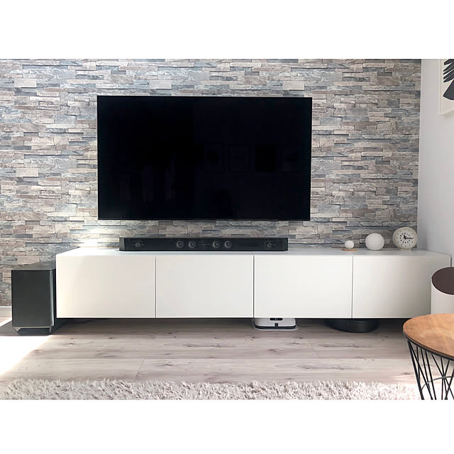 レムノス時計,壁掛けテレビ,BESTÅ,ベストー,IKEA,moheim,こどもと暮らす。,Lounge,BESTA nacocoの部屋