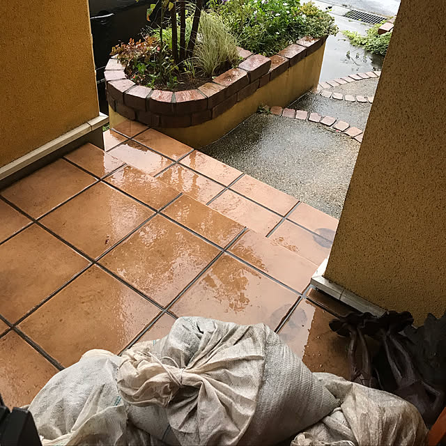 台風19号,土嚢,玄関,Entrance Yokoの部屋