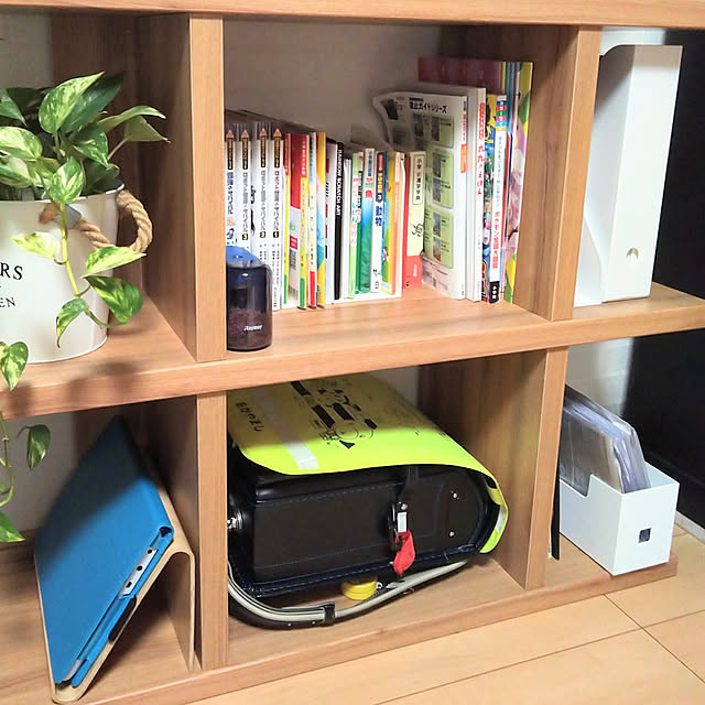 My Shelf,RoomClipショッピング,フィズシェルフ,ランドセル置き場,ラック,ごちゃごちゃですが…。,スッキリ暮らしたい,収納,お家見直しキャンペーン,ナチュラル,シェルフ 棚,佐藤産業 h.t.の部屋