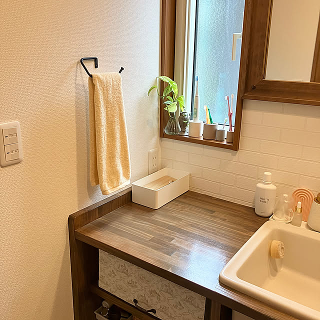 Bathroom,タオル,洗濯,カントリー,ランドリールーム,カゴが好き♡,無垢の家,ホームコーディ,ホームコーディのある暮らし,イオン ホームコーディ,夏の暮らし準備2024,雑貨好き nihiの部屋