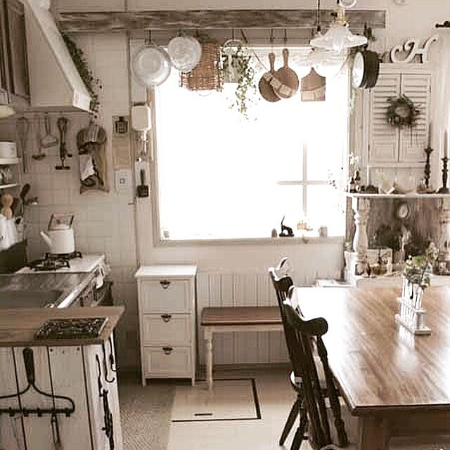 Kitchen,DIY,ダイニング,狭いキッチン,アンティーク,カントリーアンティーク happy_bridgeの部屋
