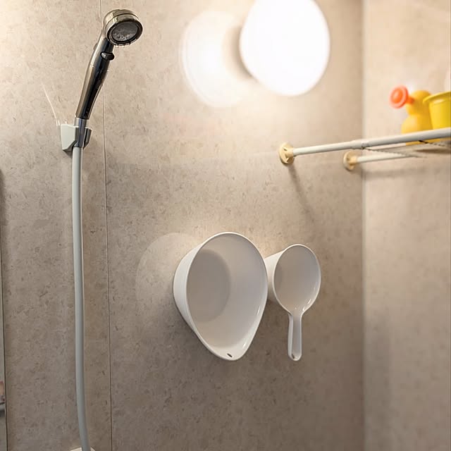 Bathroom,ニトリ,こどもと暮らす,見てくださってありがとうございます,便利アイテム,掃除を楽に,浮かせる収納,マグネット抗菌湯おけ,マグネット抗菌手おけ,マグネット収納 cochonの部屋