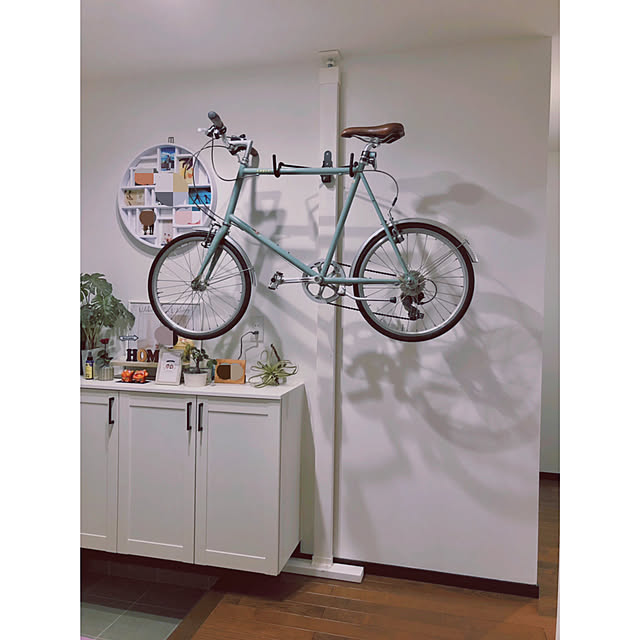 ラブリコ ２×４,自転車壁掛け,自転車置き場,バイクハンガー,ラブリコでDIY,新築マイホーム,新築一戸建て,注文住宅,Entrance kainax0522の部屋