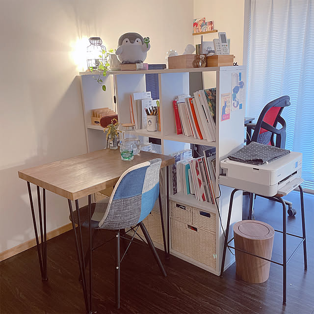 新生活,アートのある暮らし,おうちじかん,アートのある部屋,8畳1K,在宅勤務,８畳一人暮らし,雑貨,一人暮らし,賃貸でも諦めない！,ブラインド,賃貸,作業スペース,カフェ風インテリア,Lounge mmmmmの部屋